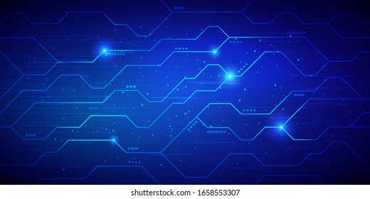 Vector illustration abstract hi-tech lines and dots connect background. Big datas technology concept. 