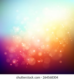 Vector  illustration Abstract holiday light background with bokeh