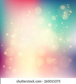 Vector  illustration Abstract holiday light background with bokeh