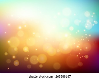 Vector  illustration Abstract holiday light background with bokeh