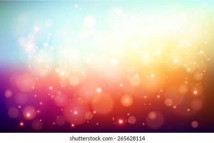 Vector  illustration Abstract holiday light background with bokeh