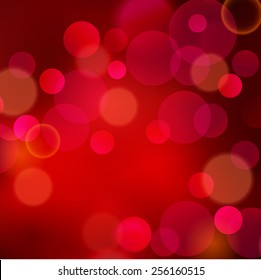 Vector  illustration Abstract holidayred bokeh  light background 