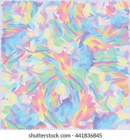 vector illustration / abstract holographic background design without meshes and gradients / rainbow pastel colors with hue changes