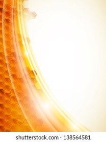 Vector Illustration of an Abstract Honey Background