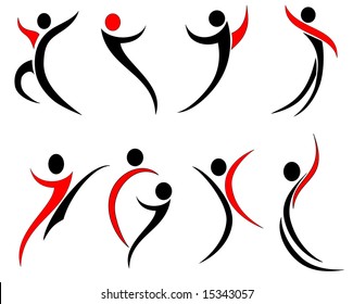 Vector illustration of abstract human silhouettes