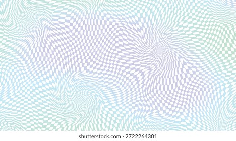 Vektorgrafik eines abstrakten hypnotischen Wirbelmusters mit Verzerrungseffekt auf pastellfarbenem Hintergrund