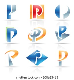 Vector Illustration Of Abstract Icons Based On The Letter P