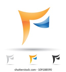 Vector illustration of abstract icons based on the letter F