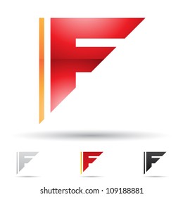 Vector illustration of abstract icons based on the letter F - Set 2