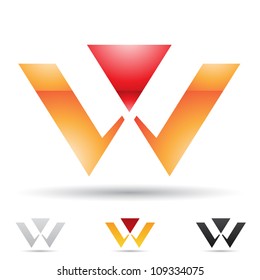 Vector illustration of abstract icons based on the letter W
