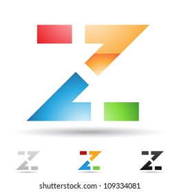 Vector illustration of abstract icons based on the letter Z