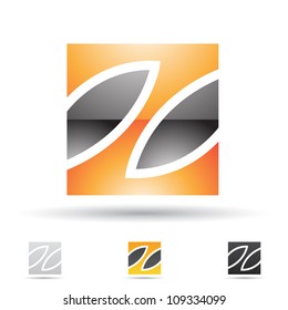 Vector illustration of abstract icons based on the letter Z