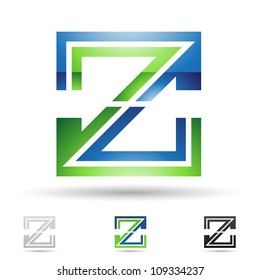 Vector illustration of abstract icons based on the letter Z