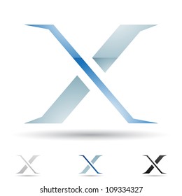 Vector illustration of abstract icons based on the letter X