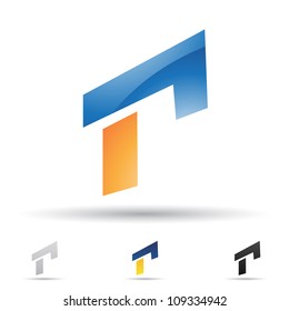 Vector illustration of abstract icons based on the letter R