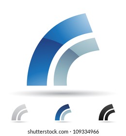 Vector illustration of abstract icons based on the letter R