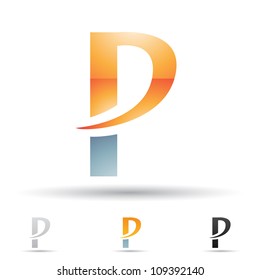 Vector Illustration Of Abstract Icons Based On The Letter P