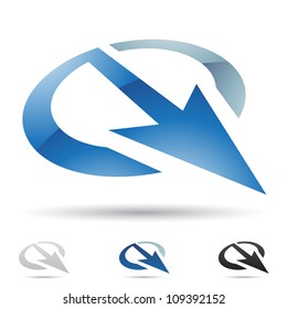 Vector illustration of abstract icons based on the letter Q