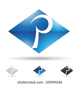Vector illustration of abstract icons based on the letter P