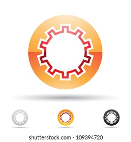 Vector illustration of abstract icons based on the letter O