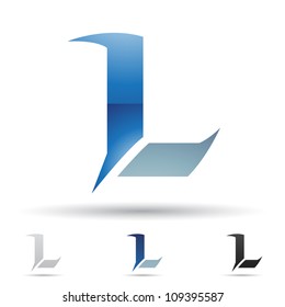Ilustración vectorial de iconos abstractos basados en la letra L