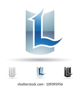 Ilustração vetorial de ícones abstratos com base na letra L