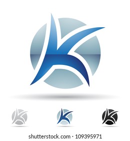 Vector illustration of abstract icons based on the letter K