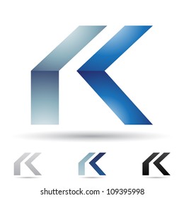 Vector illustration of abstract icons based on the letter K