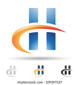 Vector illustration of abstract icons based on the letter H