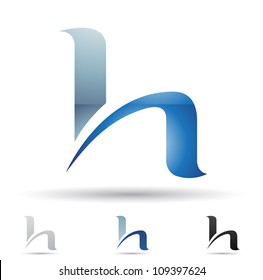 Vector illustration of abstract icons based on the letter H