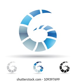 Vector illustration of abstract icons based on the letter G