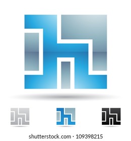Vector illustration of abstract icons based on the letter H