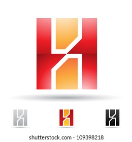 Vector illustration of abstract icons based on the letter H