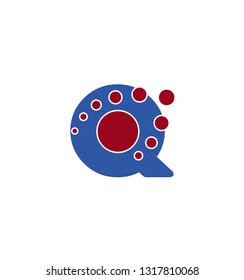 Vector illustration of abstract icons based on the letter Q logo

