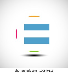 Vector illustration of abstract icons based on the letter E