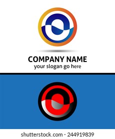 Vector illustration of abstract icons based on the letter O logo 