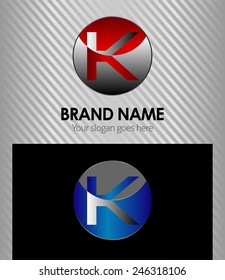Vector illustration of abstract icons based on the letter K logo 