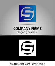 Vector illustration of abstract icons based on the letter S logo
