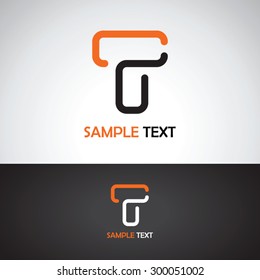 Vector Illustration Of Abstract Icons Based On The Letter T