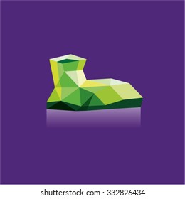 Vector illustration of abstract icons based on the shoes