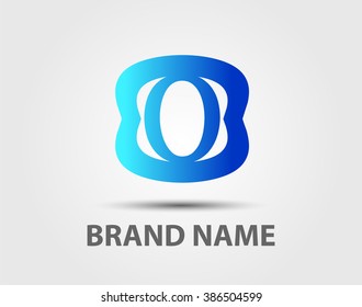 Vector illustration of abstract icons based on the letter O logo
