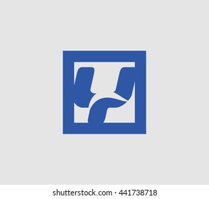Vector illustration of abstract icons based on the letter Y logo
