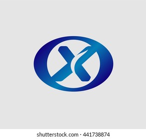Vector illustration of abstract icons based on the letter X logo
