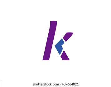 Vector illustration of abstract icons based on the letter K logo
