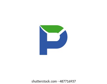 Vector illustration of abstract icons based on the letter P logo
