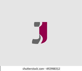 Vector illustration of abstract icons based on the letter J logo
