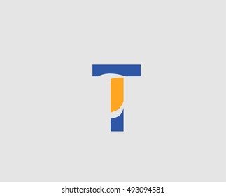 Vector illustration of abstract icons based on the letter T logo