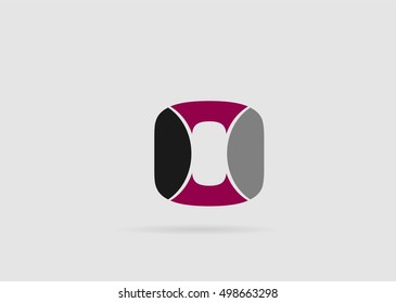 Vector illustration of abstract icons based on the letter O logo

