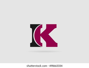 Vector illustration of abstract icons based on the letter K logo
