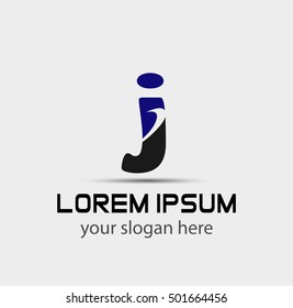 Vector illustration of abstract icons based on the letter J logo
